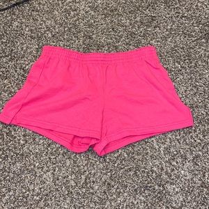 Pink low rise soffe shorts